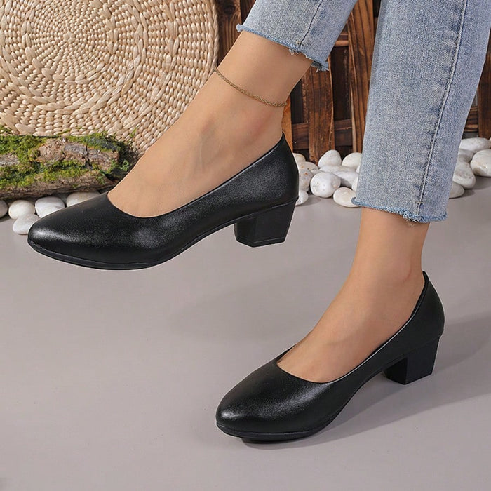 SHEIN Tacones altos, zapatos de trabajo con tacón grueso