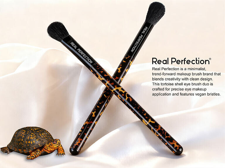 REAL PERFECTION Dúo de brochas para difuminar el pliegue del párpado