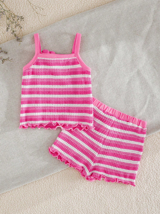 SHEIN Cozy Pixies Conjunto de 2 piezas de blusa de tirantes y pantalones cortos