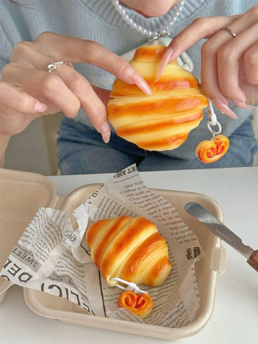 Bonita funda asimétrica de silicona a prueba de golpes con forma de croissant para Headphones Pro2(Nd)