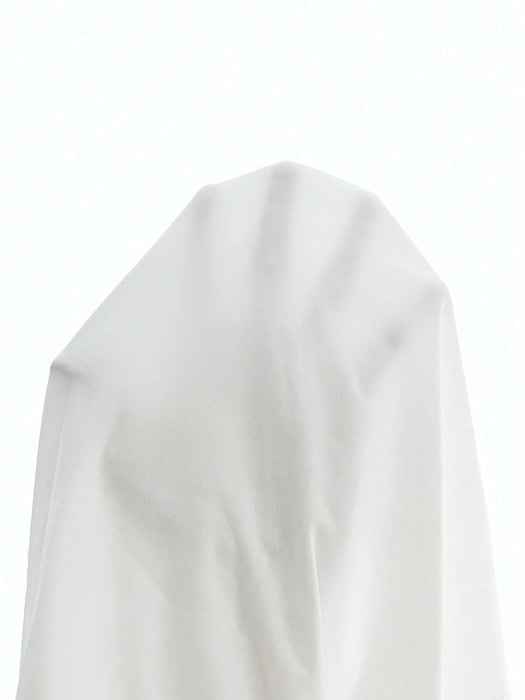 SHEIN DAZY Camiseta de manga corta con cuello asimétrico plisado, ajuste ceñido, estilo preppy