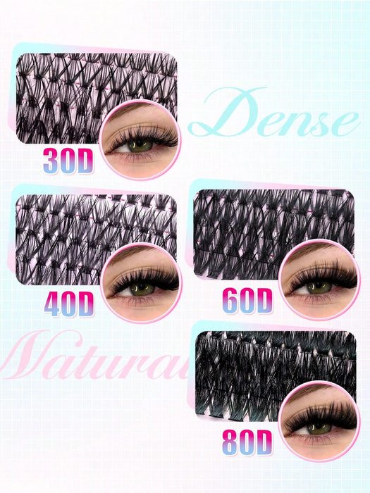 Kit de extensiones de pestañas D Curl, 280 piezas, para hacer tú mismo, voluminosas