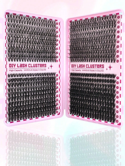 Kit de extensiones de pestañas D Curl, 280 piezas, para hacer tú mismo, voluminosas