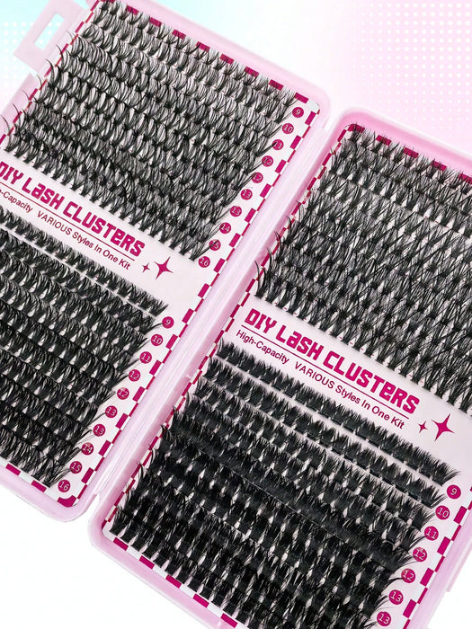 Kit de extensiones de pestañas D Curl, 280 piezas, para hacer tú mismo, voluminosas