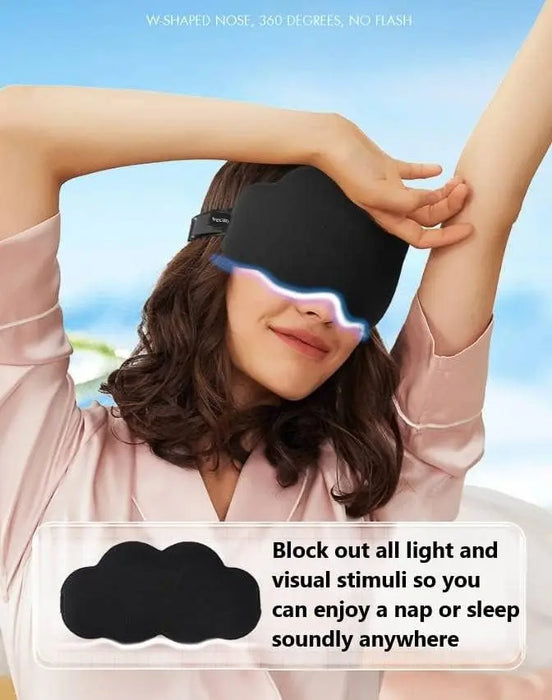 Antifaz de Descanso para Dormir con forma de nube Negro
