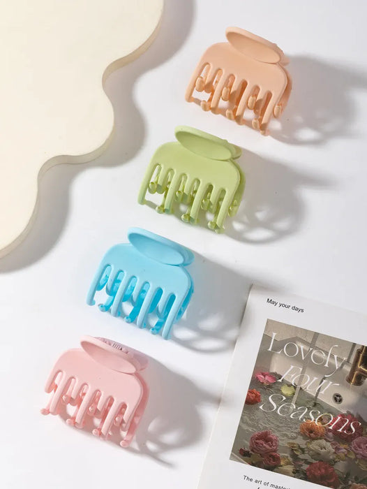 4 Minipinzas Para El Pelo En Colores Pastel, Antideslizantes