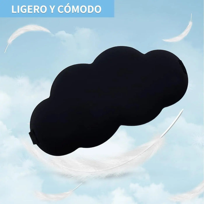 Antifaz de Descanso para Dormir con forma de nube Negro