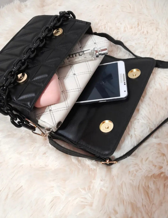 1pc Bolso de Mano Acolchado Estiloso para Mujer con Correa Ajustable
