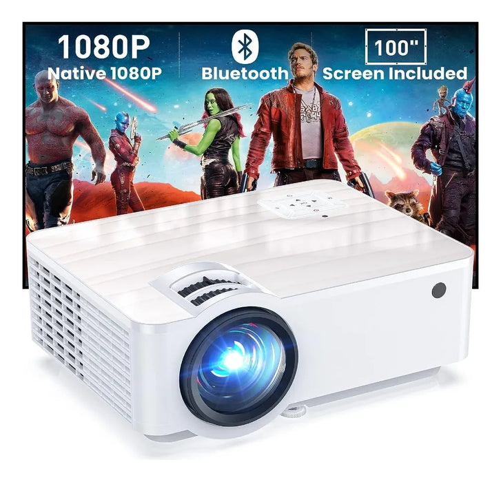 Proyector Groview Bluetooth 1080p Pantalla 100 Y 9500 Lux.
