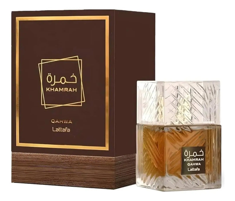 Lattafa Perfume Khamrah unisex Eau de Parfum Spray, 3.4 onzas