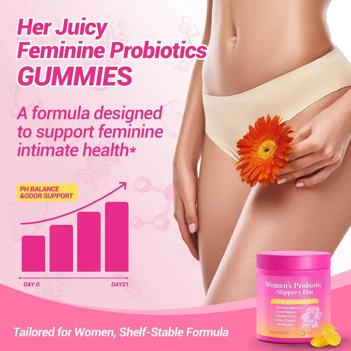 Leefar Mujer Probióticos Slippery Elm Gomitas 60u