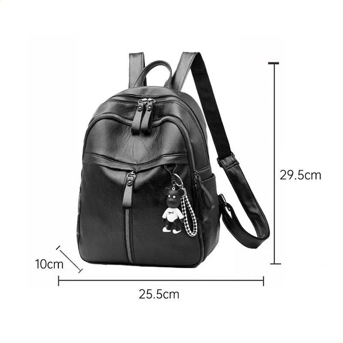 Mochila Para Mujer De Uso Diario Estilo Urbano De Piel Sintética