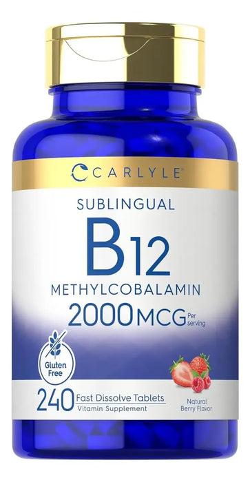 Carlyle Suplemento de vitamina B-12 2000 mcg 240 tabletas