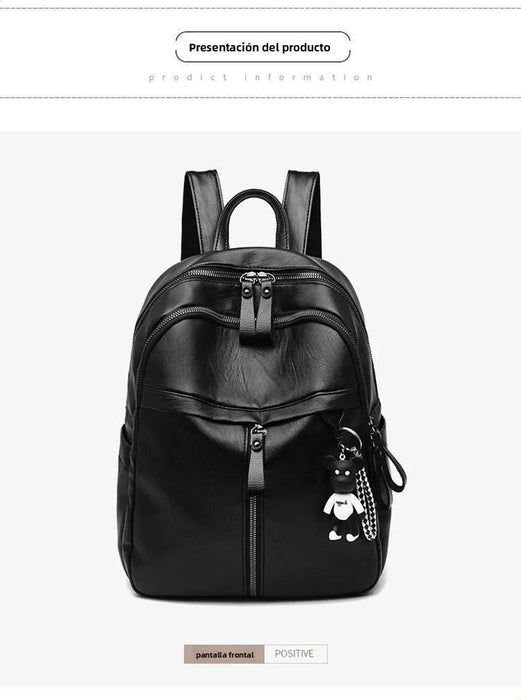 Mochila Para Mujer De Uso Diario Estilo Urbano De Piel Sintética