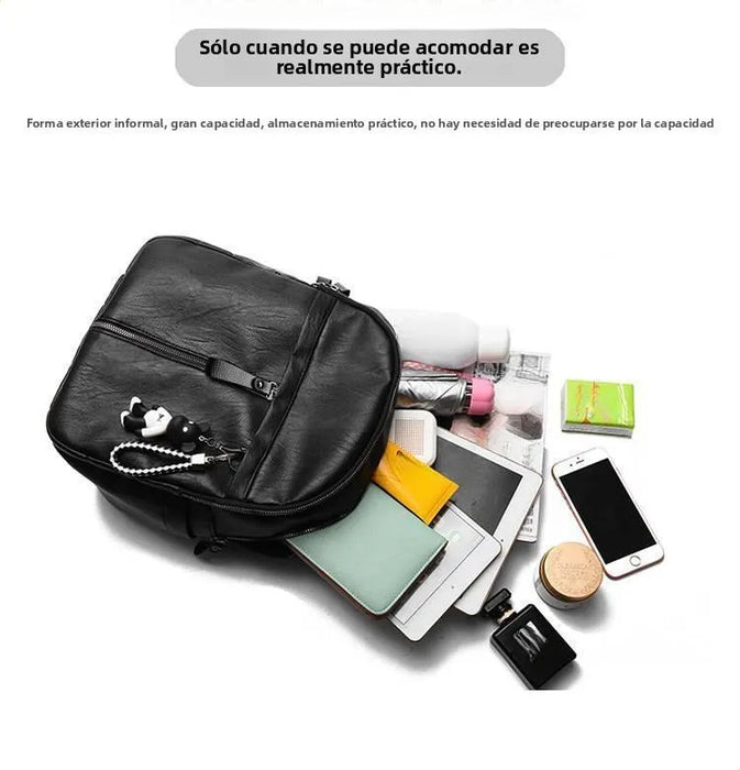 Mochila Para Mujer De Uso Diario Estilo Urbano De Piel Sintética