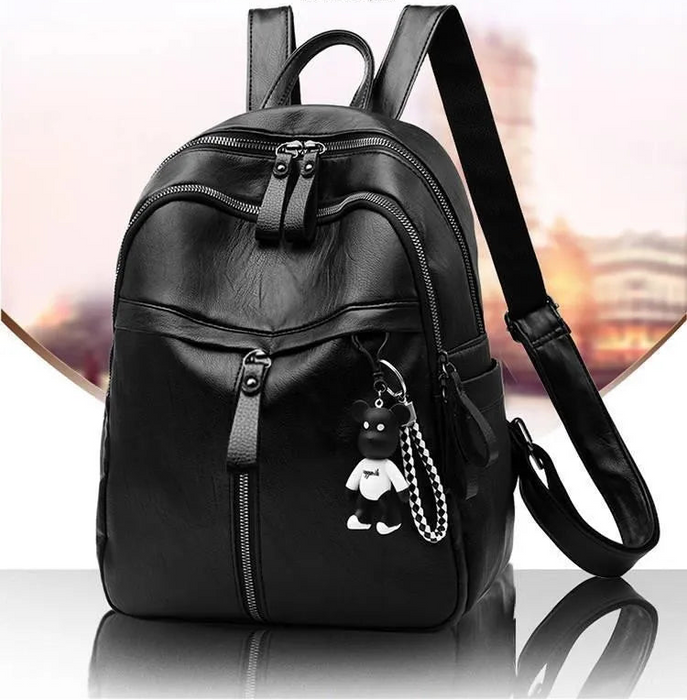 Mochila Para Mujer De Uso Diario Estilo Urbano De Piel Sintética