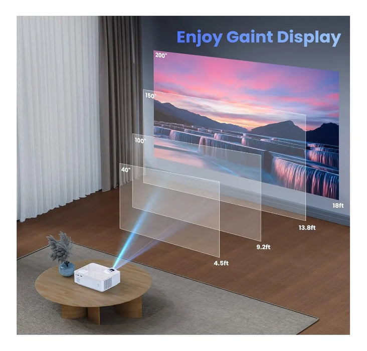Proyector Groview Bluetooth 1080p Pantalla 100 Y 9500 Lux.