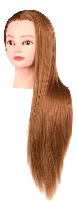 Shein Cabeza de maniquí de belleza con cabello liso de 21 pulgadas