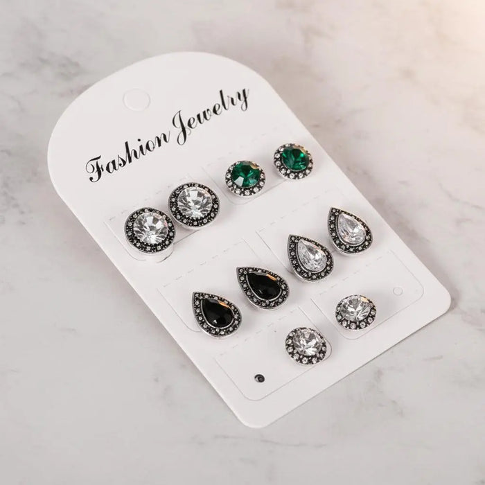 Set De 5 Aretes Bohemios Redondos Para Uso Diario