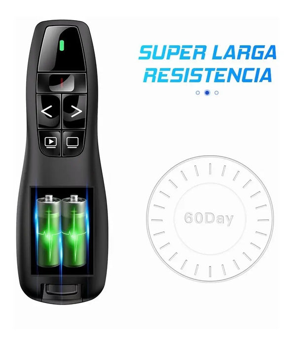 Puntero inalámbrico con láser rojo para presentaciones RF de 2,4 GHz para pasar páginas