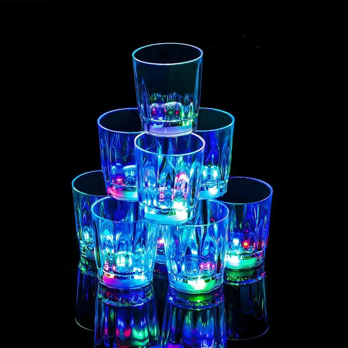 12 Piezas de Vasos de Shot con Luz Neon Reutilizables para Fiesta