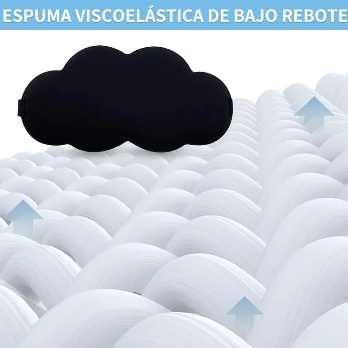 Antifaz de Descanso para Dormir con forma de nube Negro