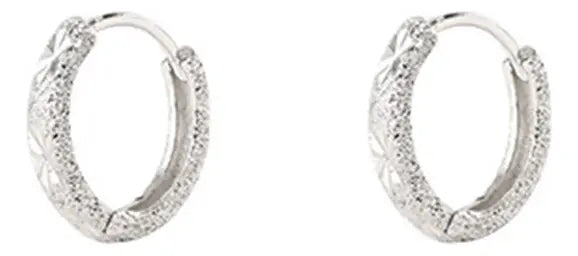 Par de aros de oreja esmerilado para mujer
