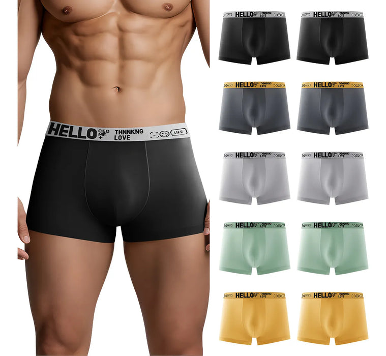 10 Bóxer Ajustado para Hombre | Tejido Elástico Suave y Transpirable ,Estilos Aleatorios