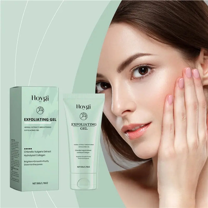 Hoygi gel exfoliante suave que hidrata y limpia el rostro, 50g