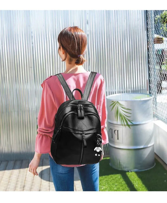 Mochila Para Mujer De Uso Diario Estilo Urbano De Piel Sintética