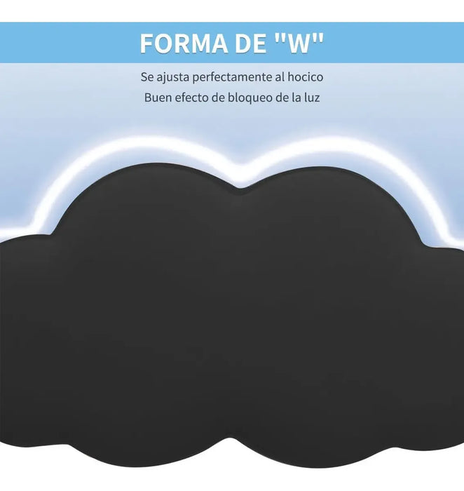 Antifaz de Descanso para Dormir con forma de nube Negro