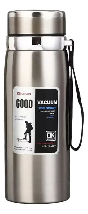 Botella térmica de acero inoxidable de 1200 ml con infusor, color plata