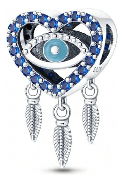 Charm Ojo Turco Corazón Azul Atrapasueños