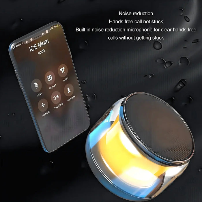 Reproductor de música portátil con luz LED, inalámbrica para exteriores, de Bluetooth