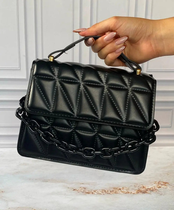 1pc Bolso de Mano Acolchado Estiloso para Mujer con Correa Ajustable