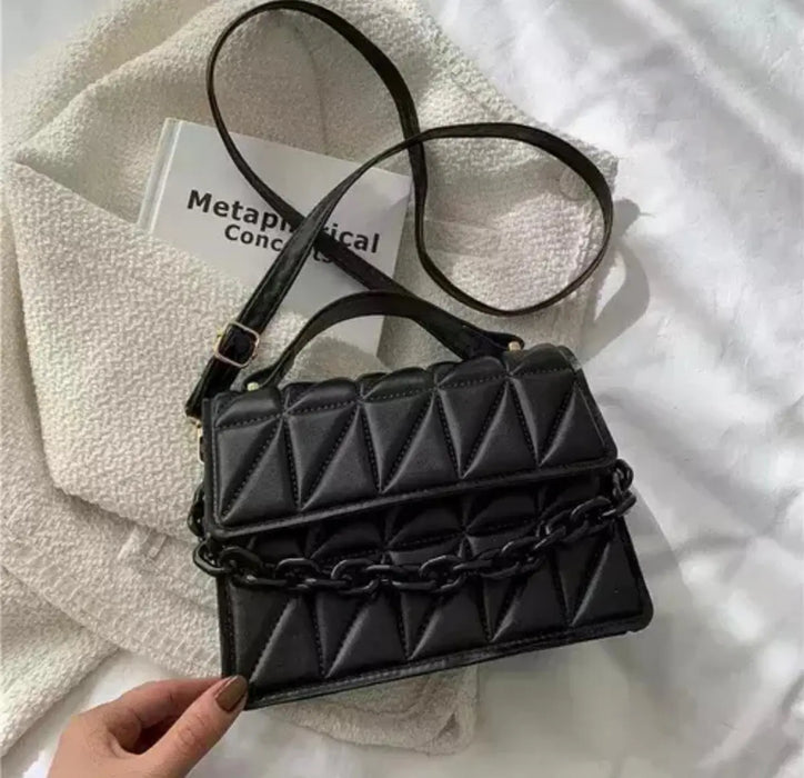 1pc Bolso de Mano Acolchado Estiloso para Mujer con Correa Ajustable