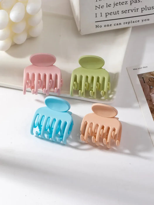 4 Minipinzas Para El Pelo En Colores Pastel, Antideslizantes