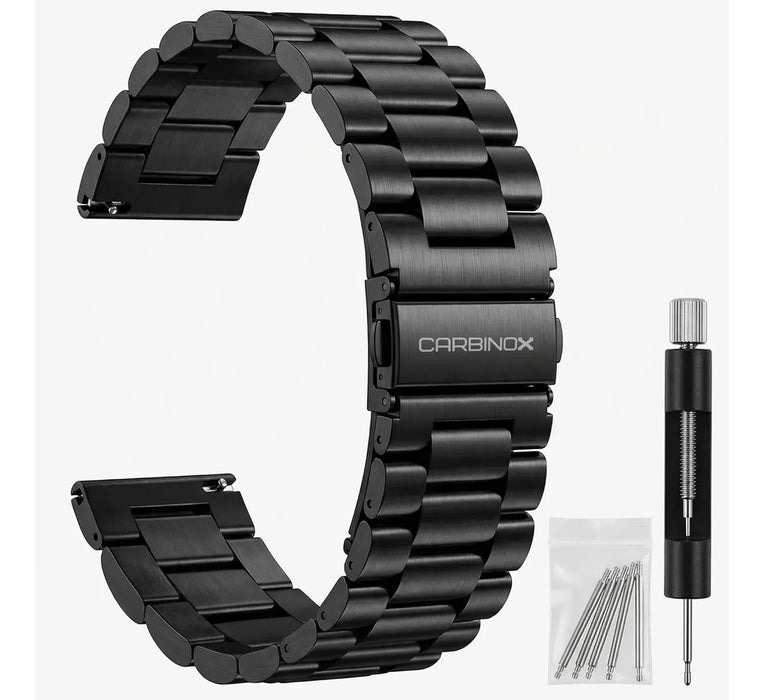 Correa ajustable Carbinox de 22 mm para reloj inteligente: ajuste seguro, duradera y cómoda.
