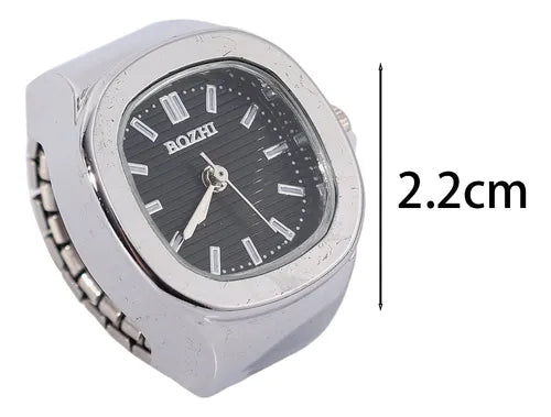 Reloj Anillo Cuadrado Romano Vintage de Cuarzo