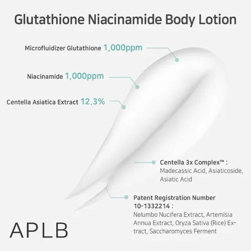 APLB Loción corporal con glutatión y niacinamida 300 ml