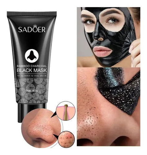Mascarilla negra de carbón de bambú Sadoer – 60 g