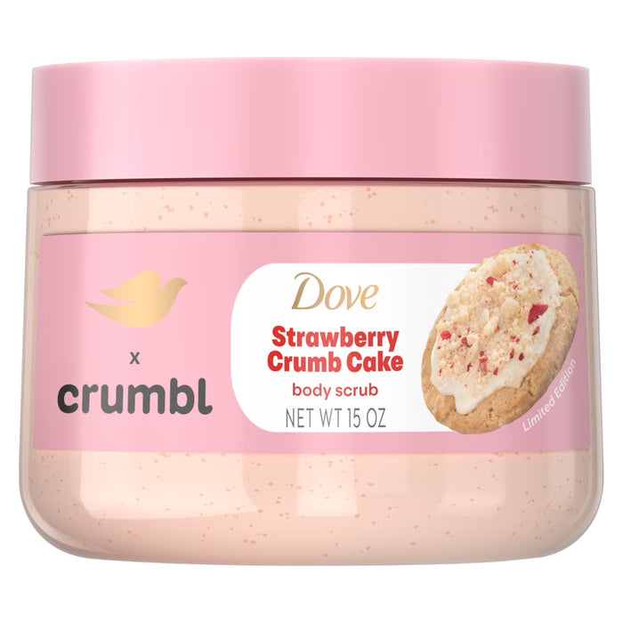 Exfoliante corporal Dove Crumbl, pastel de migas de fresa, 15 oz
