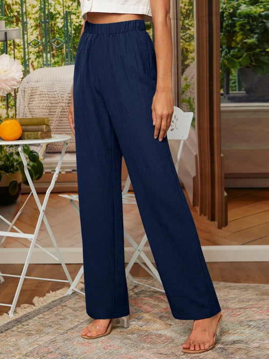 SHEIN EMERY ROSE Pantalones lisos con cintura elástica