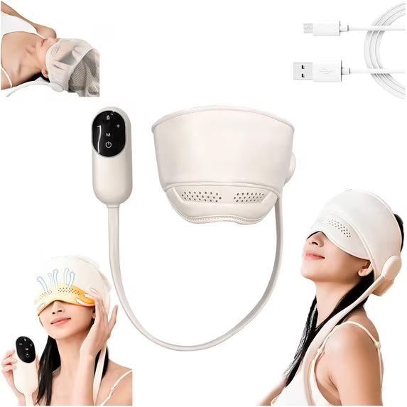 Gorro masajeador eléctrico para aliviar la migraña