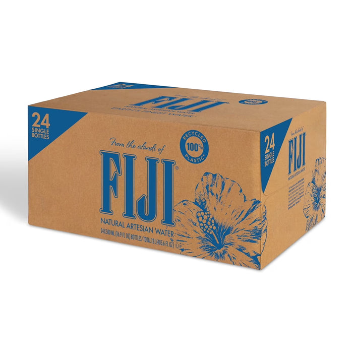 Agua embotellada artesiana natural FIJI 500 ml / 16,9 fl oz (paquete de 24)