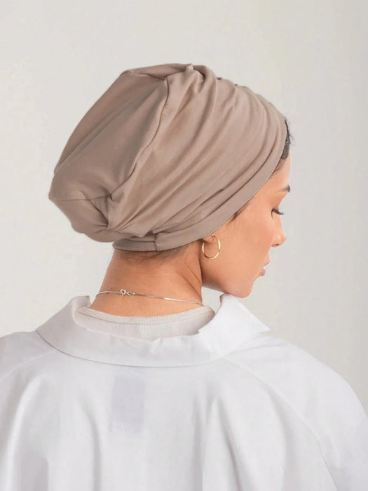 SHEIN Pañuelo de moda, diseño de doble capa, elástico en cuatro direcciones, no necesita alfileres ni imanes