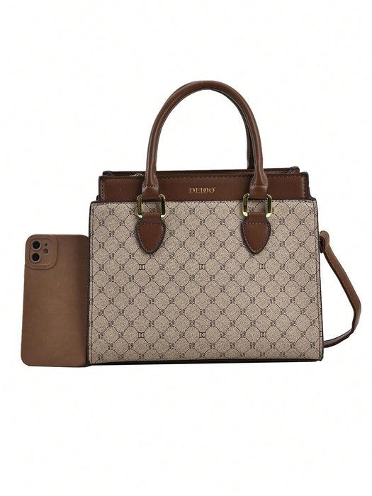 Bolso bandolera multifuncional de gran capacidad y a la moda, para mujer