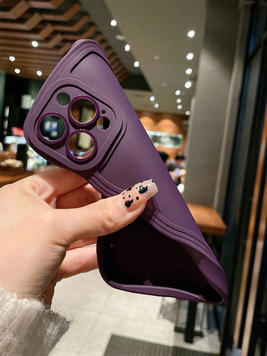 Funda de teléfono a prueba de caídas con borde ondulado para Iphone 12 Pro Max