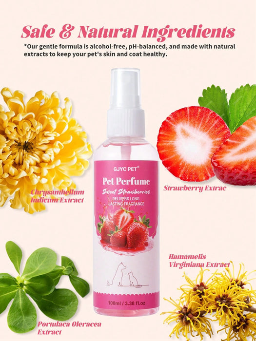 SHEIN PET 100 ml (3.38 fl oz) Fragancia para mascotas con aroma a fresa dulce