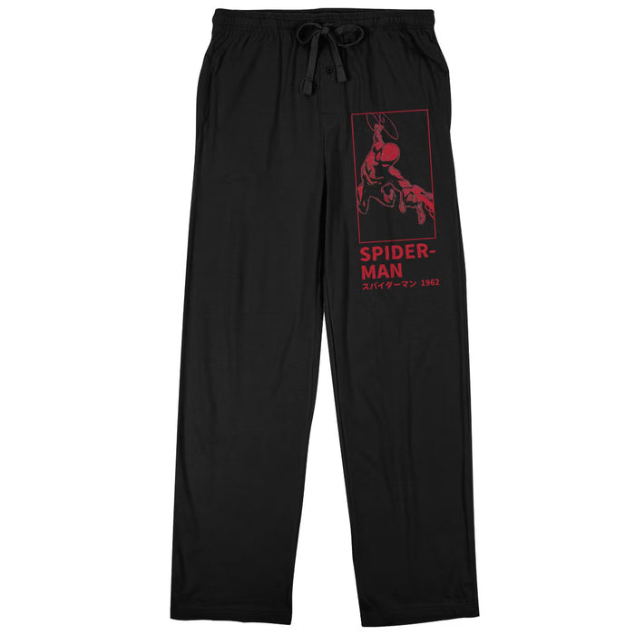 Pijama negro para hombre con diseño de Spider-Man y telaraña (extragrande)